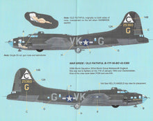 Load image into Gallery viewer, US - 1/48 B-17F Flying Fortress Decals