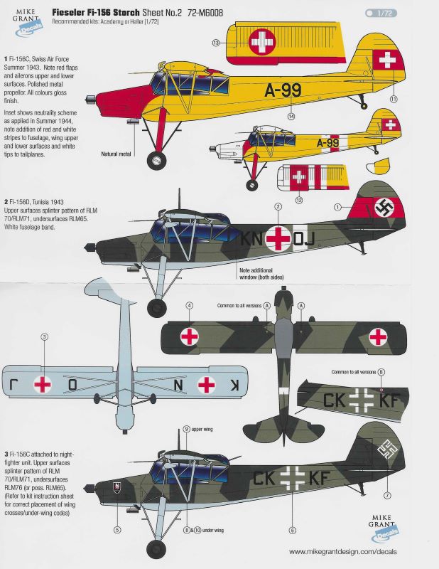 Luft - 1/32 Decals - Fieseler Fi-156 Storch