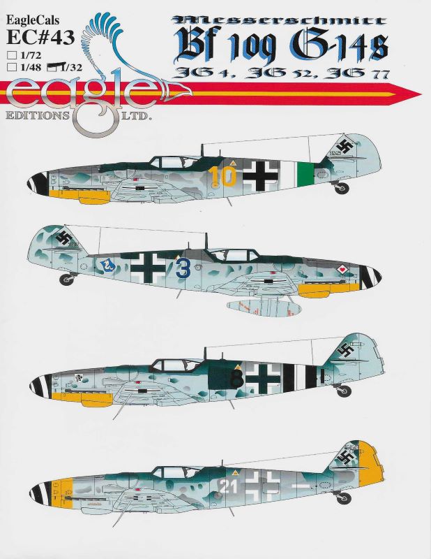 Luft - 1/32 Decals - Messerschmitt Bf 109G-14