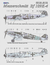 Load image into Gallery viewer, Luft - 1/32 Decals - AML Messerschmitt Bf 109K-4
