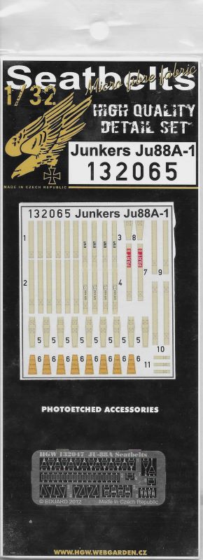 Luft - 1/32 Seat Belts - Junkers Ju 88A-1 HGW